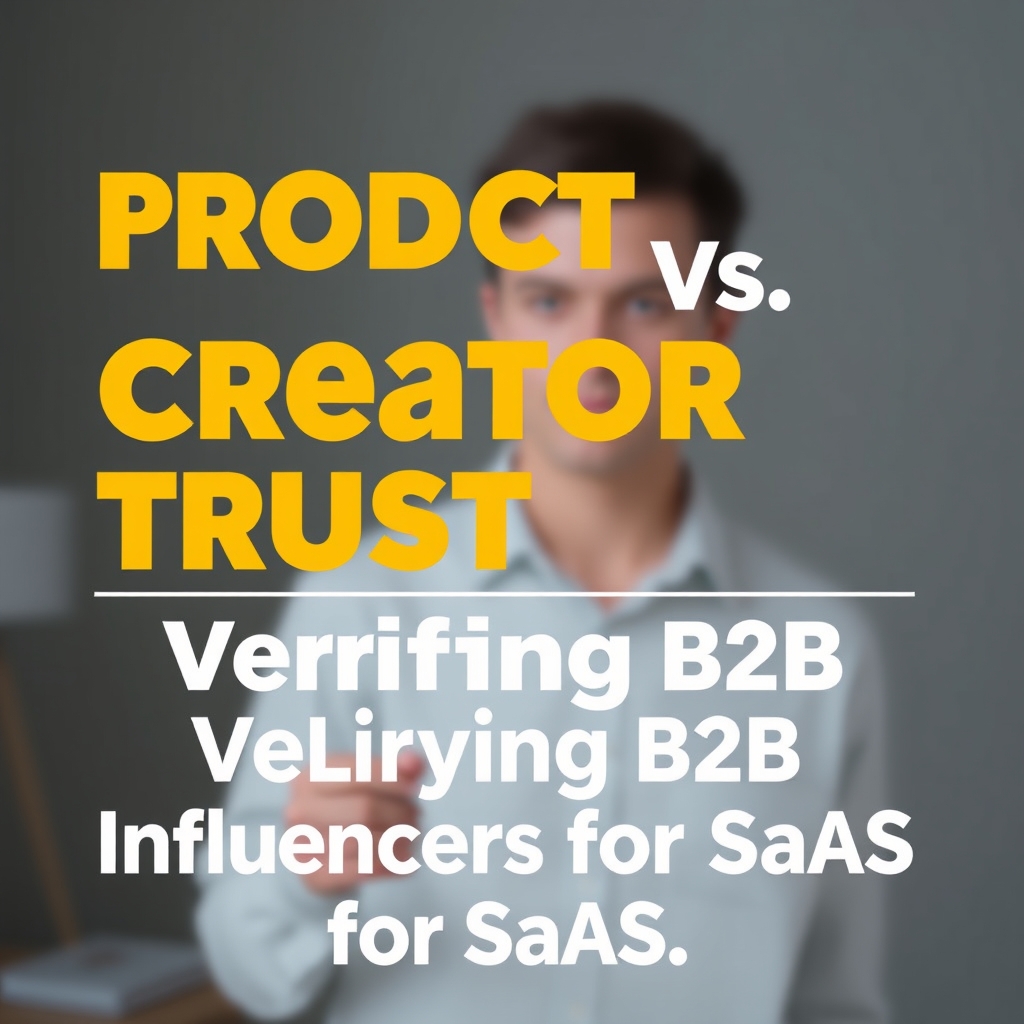Product Trust vs. Creator Trust: Verifying B2B Influencers for SaaS